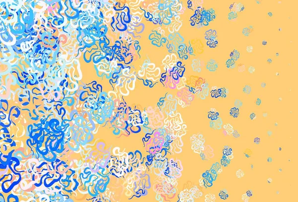 Açık mavi, kaotik şekilli kırmızı vektör şablonu. Soyut gradyan şekilli basit renkli çizimler. Bir cep telefonu için arka plan.