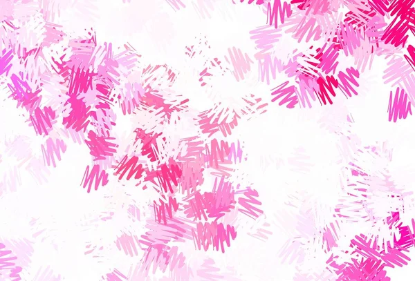 フラットラインとライトピンクのベクトルレイアウト 抽象的なテンプレート上の行とカラフルな輝くイラスト 小冊子 チラシのパターン — ストックベクタ