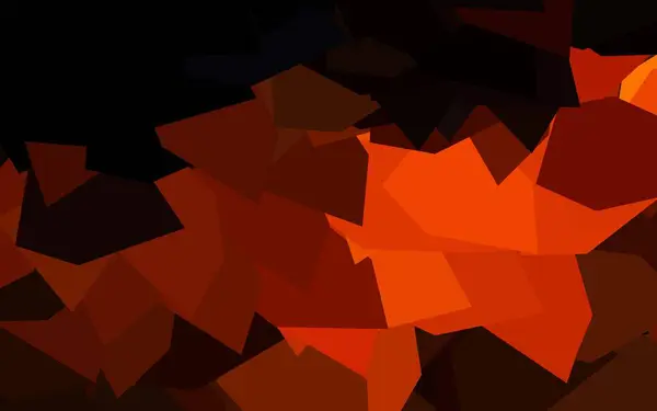 Ciemnopomarańczowy Wzór Wektora Kryształami Trójkątami Ilustracja Zestawem Kolorowych Trójkątów Tło — Wektor stockowy