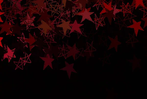 Dark Purple Pink Vector Pattern Christmas Snowflakes Stars Modern Geometrical — Stock Vector