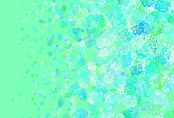 Hellblaue Grüne Vektorkulisse Mit Memphis Formen Einfache Farbenfrohe Illustration Mit — Stockvektor