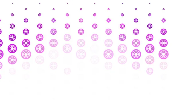 泡のある薄い紫色のベクトル背景 自然のスタイルで色の泡と抽象的なイラスト チラシのパターン — ストックベクタ