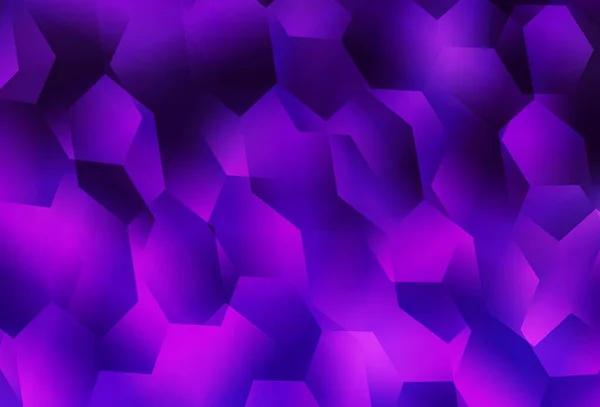 Світло Фіолетовий Рожевий Векторний Фон Набором Гексагонів Розмитий Фон Барвистими — стоковий вектор