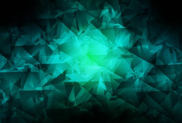 Σκούρο Μπλε Πράσινο Διάνυσμα Λάμπει Τριγωνική Διάταξη Σύγχρονη Αφηρημένη Απεικόνιση — Διανυσματικό Αρχείο