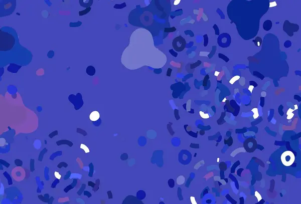 Lichtblauwe Vector Template Met Chaotische Vormen Eenvoudige Kleurrijke Illustratie Met — Stockvector