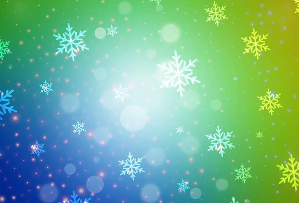 Светло Голубой Зеленый Векторный Узор Рождественском Стиле Умная Иллюстрация Градиентными — стоковый вектор