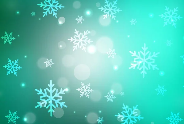 Světle Zelené Vektorové Uspořádání Novoročním Stylu Moderní Abstraktní Vánoční Náladové — Stockový vektor