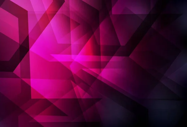 Dunkelrosa Vektor Polygonaler Hintergrund Ein Muster Mit Polygonalen Formen Komplett — Stockvektor