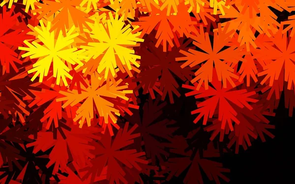 Dark Orange Vector Natural Background Flowers Decorative Design Flowers White — Stock Vector