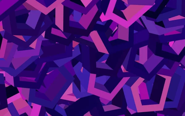 Mise Page Vectorielle Violet Foncé Avec Des Formes Hexagonales Design — Image vectorielle