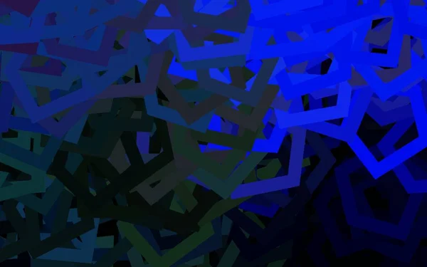 六边形的深蓝色矢量模板 模糊表面上彩色六边形的图解 壁纸的纹理图案 — 图库矢量图片