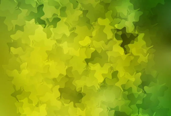 Světle Zelená Žlutá Vektorová Šablona Chaotickými Tvary Barevné Chaotické Formy — Stockový vektor