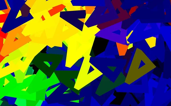 Modèle Vectoriel Multicolore Foncé Avec Style Polygonal Illustration Abstraite Moderne — Image vectorielle
