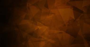 4K koyu kahverengi çokgen soyut animasyon döngüsü.