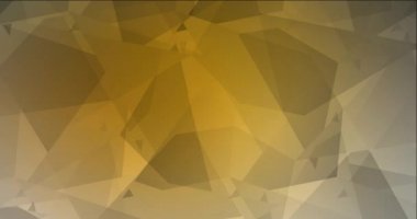 4K koyu sarı çokgen soyut görüntü döngüsü.