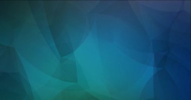 4K çokgen malzemeli koyu mavi, yeşil video döngüsü.