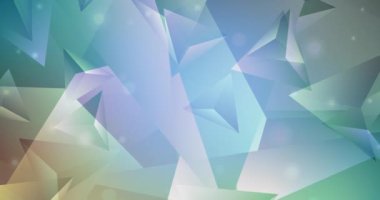 4K döngü açık mavi, sarı çokgen soyut görüntüler.