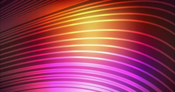 4К петля темно-розовый, желтая анимация с острыми линиями. — стоковое видео