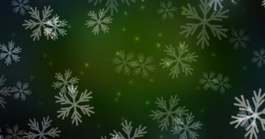 4K koyu yeşil, sarı video görüntüleri Yeni Yıl tarzında.