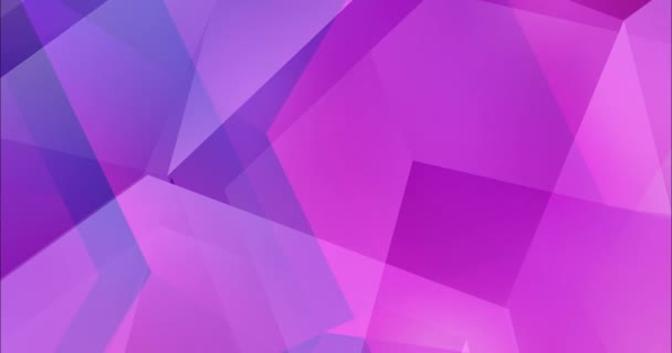 4K boucle violet clair, rose vidéo fluide avec hexagones. — Video