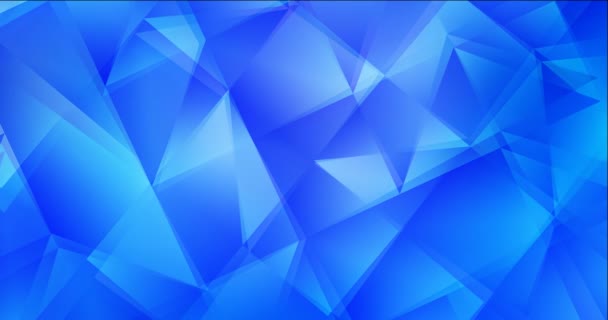 Muestra de vídeo poligonal azul claro en bucle 4K. — Vídeo de stock