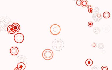 Dairesel şekilli açık kırmızı vektör düzeni. Bulanık dekoratif tasarım baloncuklu soyut tarzda. Güzel web siteleri için desen.