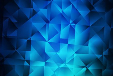 Koyu mavi vektör çokgen arka plan. Üçgenli modern soyut çizim. İşiniz için en iyi üçgen tasarım.