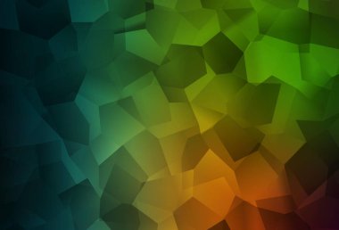 Koyu yeşil, soyut şekilli kırmızı vektör arkaplan. Soyut tarzda rengarenk gradyan şekilleri olan bir resim. Web siteniz için basit tasarım.