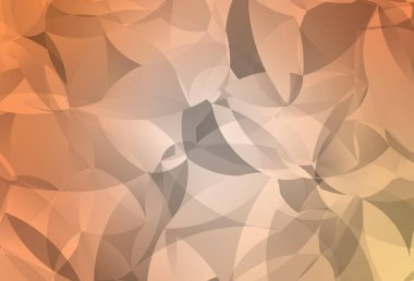 Açık Turuncu Vektör Parlak Üçgen Düzeni. Gradyanı olan zarif parlak çokgen çizimi. Marka kitabınız için yeni şablon.