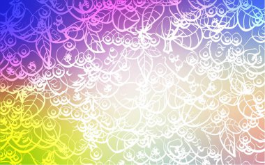 Lokanta yemekleriyle hafif çoklu renk vektör düzeni. Gurme yemeklerle süslenmiş soyut bir taslak. Kafe reklamınız için karalama tasarımı.