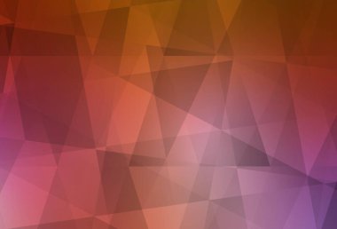 Açık pembe, sarı vektör soyut mozaik desen. Gradyanı olan zarif parlak çokgen çizimi. İşiniz için en iyi üçgen tasarım.