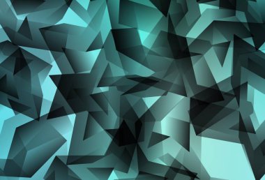 Açık yeşil vektör üçgen arkaplan parlıyor. Gradyanı olan zarif parlak çokgen çizimi. Bir markanın arkaplanı için desen.