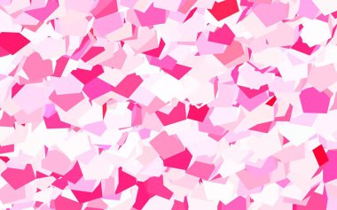 Altıgenli açık pembe vektör arkaplanı. Bulanık arkaplanda renkli altıgenler. Marka kitabınız için yeni şablon.