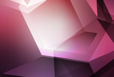 Koyu Mor, pembe vektör çokgen arkaplan. Yarım ton şeklinde, üçgenli yaratıcı illüstrasyon. Cep telefonunun arka planının şablonu.