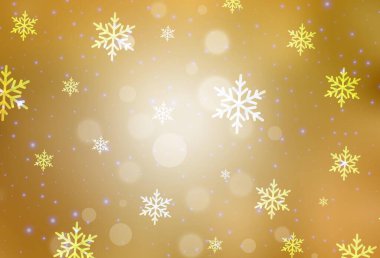 Koyu sarı vektör arkaplanı tatil tarzında. Noel tarzında renkli bir tasarım ve eğilim. Reklamlar, posterler, kitap afişleri için desen.