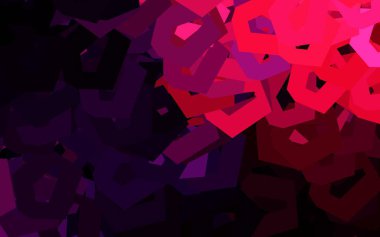 Koyu mor, altıgenli pembe vektör arkaplan. Altıgenli soyut bir tasarım. Reklamlar, broşürler için desen.