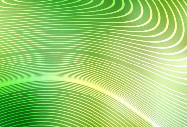 Açık yeşil, çizgileri olan sarı vektör şablonu. Soyut tarzda gradyan çizgilerle akıllı illüstrasyon. Broşürler, broşürler için doku.