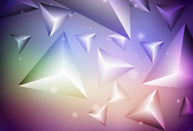 Çokgen biçimli çok renkli vektör arkaplanı. Soyut üçgenli dekoratif tasarım. Duvar kağıtları için zarif tasarım.