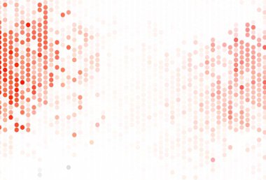 Noktalı açık kırmızı vektör arkaplanı. Soyut arka planda bulanık kabarcıklar ve renkli gradyan. Reklamlar, broşürler için desen.