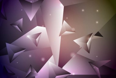 Koyu yeşil, kırmızı vektör parlayan üçgen çizim. Yarım ton şeklinde, üçgenli yaratıcı illüstrasyon. İş tasarımınız için yepyeni bir tarz.