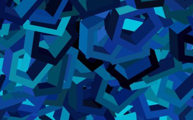 Koyu mavi, altıgen şekilli yeşil vektör düzeni. Bulanık arkaplanda renkli altıgenler. Marka kitabınız için yeni şablon.