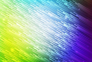 Tekrarlanan çubuklarla ışık çokrenkli vektör şablonu. Keskin çizgili parlak renkli çizimler. Reklamlar, posterler, afişler için desen.