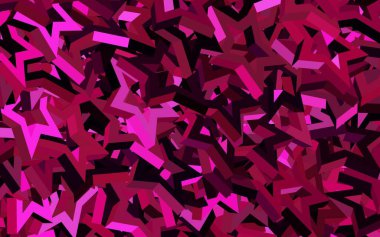 Çokgen biçiminde koyu pembe vektör arkaplan. Renkli üçgenlerin olduğu bir resim. İşiniz için en iyi akıllı tasarım.