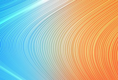 Açık mavi, parlak çizgili sarı vektör arkaplan. Soyut şablon üzerinde çizgileri olan renkli, parlak bir illüstrasyon. Reklamınız, posteriniz, afişiniz için en iyi tasarım.