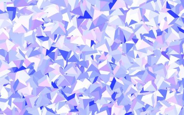 Açık Pembe, mavi vektör arka planı ve çokgen tarzı. Renkli üçgenli modern soyut illüstrasyon. İşiniz için en iyi akıllı tasarım.