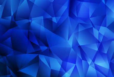 Açık BLUE vektör çokgen arkaplan. Çokgen biçiminde, gradyan ile renkli çizimler. İşiniz için en iyi üçgen tasarım.