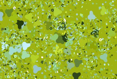 Açık yeşil, soyut şekilli sarı vektör arkaplan. Soyut tarzda rengarenk gradyan şekilleri olan bir resim. Web siteniz için basit tasarım.