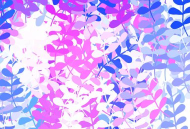 Yapraklı açık mor vektör karalama deseni. Yapraklı modern geometrik soyut çizim. Markan için şık bir model..