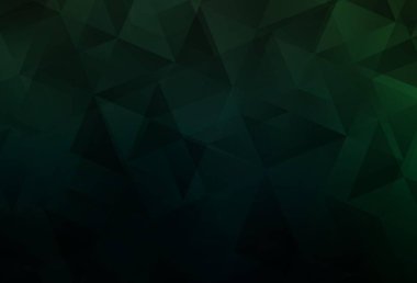 Koyu yeşil vektör çokgen çizimi. Çokgen biçiminde, gradyan ile renkli çizimler. İşiniz için yepyeni bir tasarım..