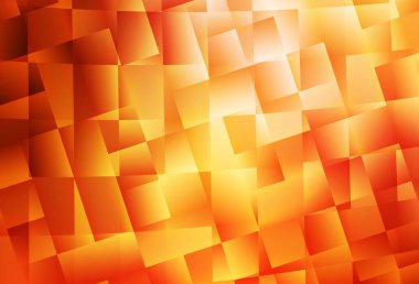 Açık Kırmızı, eşkenar dörtgenli sarı vektör şablonu. Renkli dikdörtgenlerle modern soyut çizimler. Reklamlar için desen.